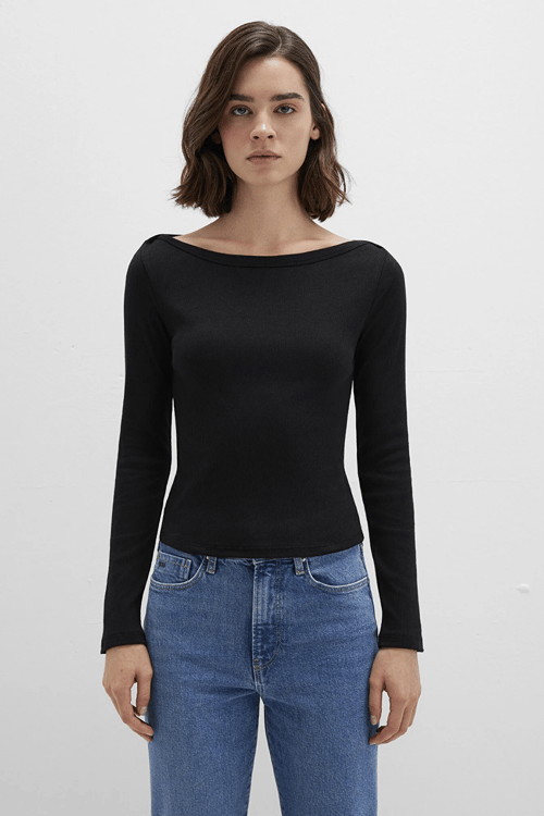 Mavi Pamuklu Slim Fit Asimetrik Yaka Bayan Sweat 1613622-900 SİYAH