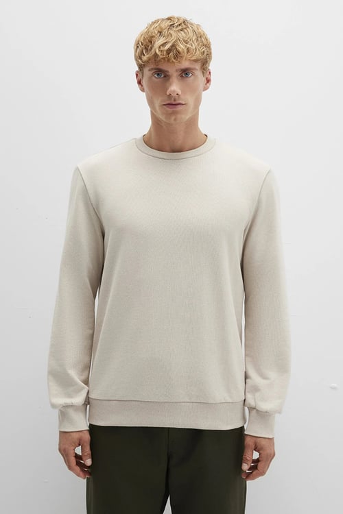 Mavi Pamuklu Slim Fit Bisiklet Yaka Erkek Sweat 0S10457-35111 BEJ