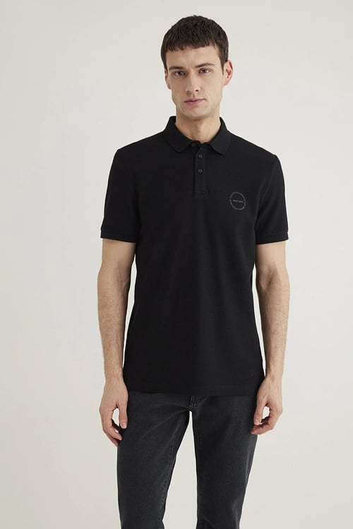 Mavi Pamuklu Slim Fit Erkek Polo Yaka T Shirt 0610305-900 SİYAH