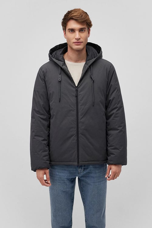 Mavi Regular Fit Kapüşonlu Şişme Erkek Mont 0110352-86803 Kül