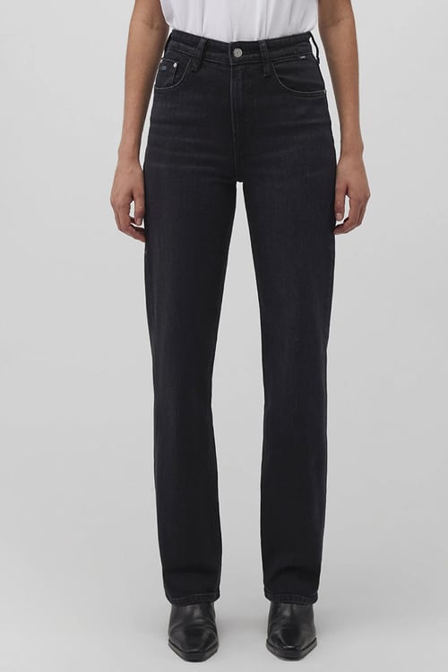 Mavi Sky Straight Fit Yüksek Bel Düz Paça Jeans Kadın Kot Pantolon 1010627-88579 SİYAH
