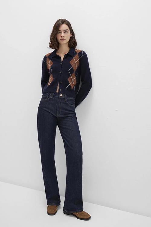 Mavi Victoria Pamuklu Wide Leg Yüksek Bel Geniş Paça Jeans Bayan Kot Pantolon 101072-90488 LACİVERT
