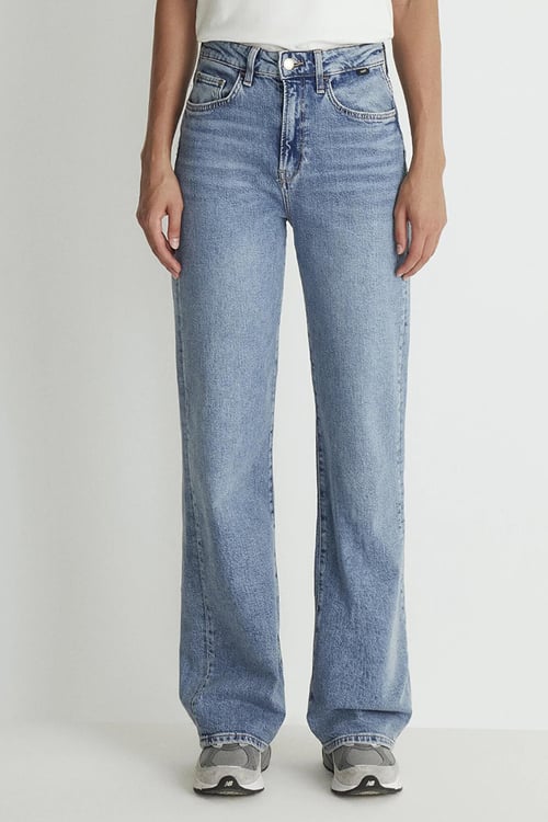Mavi Victoria Streç Pamuklu Wide Leg Yüksek Bel Geniş Paça Jeans Bayan Kot Pantolon 101072-88212 AÇIK MAVİ