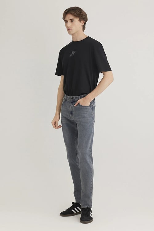 Milan Streç Pamuklu Tapered Fit Normal Bel Daralan Paça Jeans Erkek Kot Pantolon 0081089341 AÇIK MAVİ