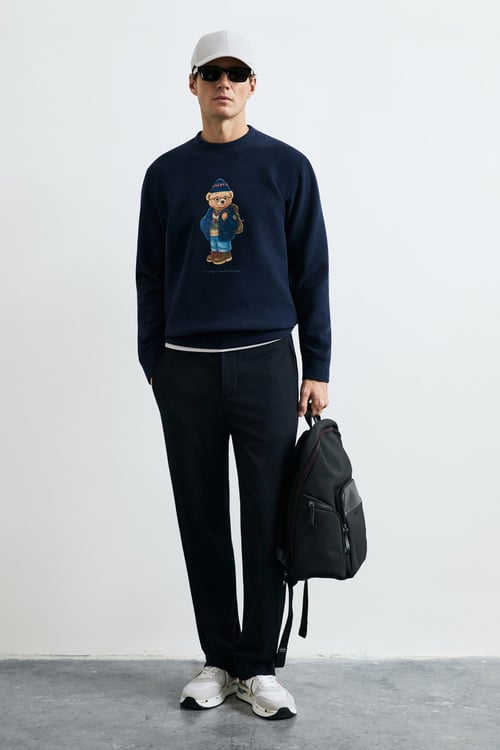 Miles Regular Fit Desenli Bisiklet Yaka Örme Erkek Sweat 112030201 LACİVERT