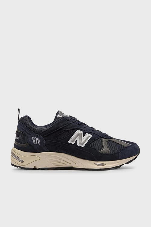 NB Lifestyle Süet Deri Karışımlı Logolu Sneaker Unisex Ayakkabı CM878NV1 LACİVERT