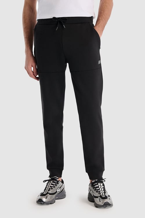 New Balance NB Lifestyle Regular Fit Normal Bel Ribanalı Paça Erkek Eşofman Altı MNP1517 BK SİYAH