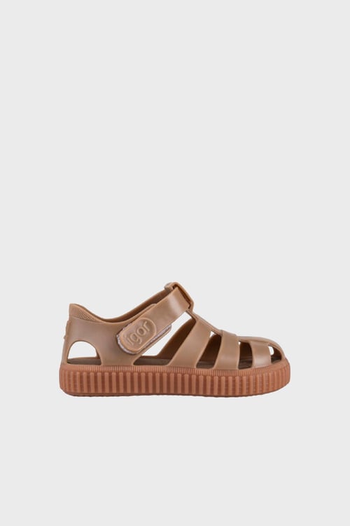 Nico Kaymayı Önleyen Cırtlı Unisex Çocuk Sandalet S10291 KAHVE