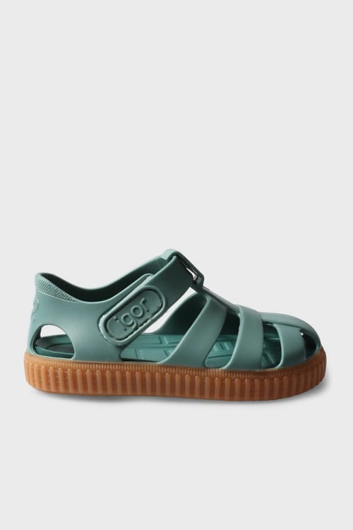Nico Kaymayı Önleyen Cırtlı Unisex Çocuk Sandalet S10291 KOYU YEŞİL