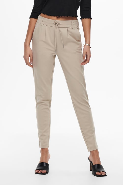 Normal Bel Regular Fit Dar Paça Onlpoptrash Kadın Pantolon 15115847 BEJ
