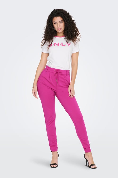 Normal Bel Regular Fit Dar Paça Onlpoptrash Kadın Pantolon 15115847 FUŞYA