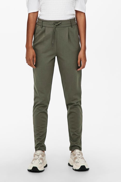 Normal Bel Regular Fit Dar Paça Onlpoptrash Kadın Pantolon 15115847 Olive