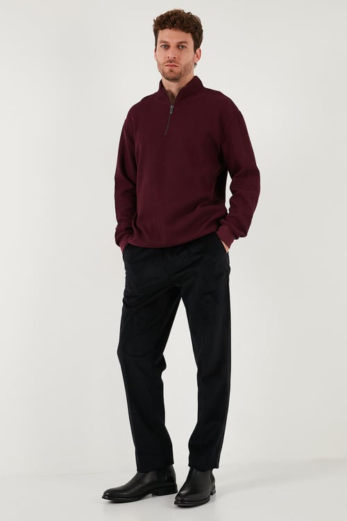 Normal Bel Regular Fit Düz Paça Erkek Kadife Pantolon 645MERLIN SİYAH