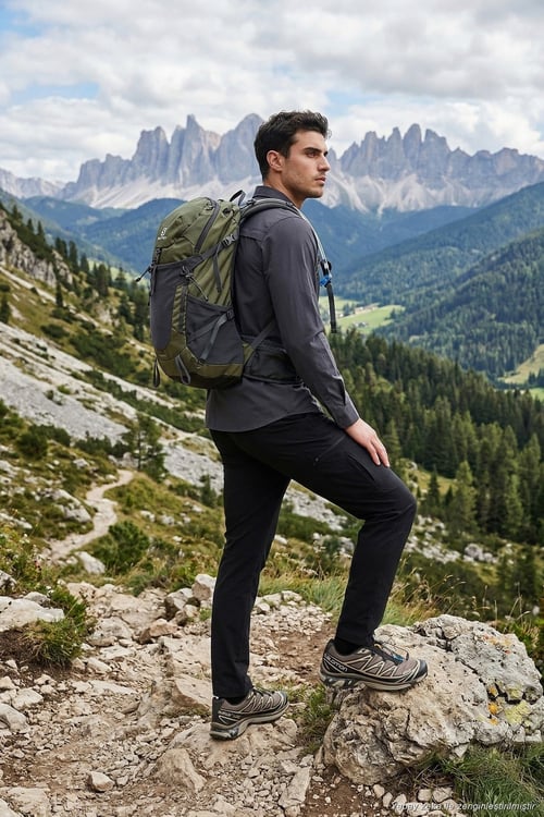 Normal Kalıp Kargo Cepli Lastikli Bel Trekking ve Kurye Erkek Pantolon 693710 SİYAH