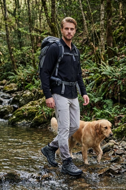 Normal Kalıp Kargo Cepli Lastikli Bel Trekking ve Kurye Erkek Pantolon 693710 GRİ