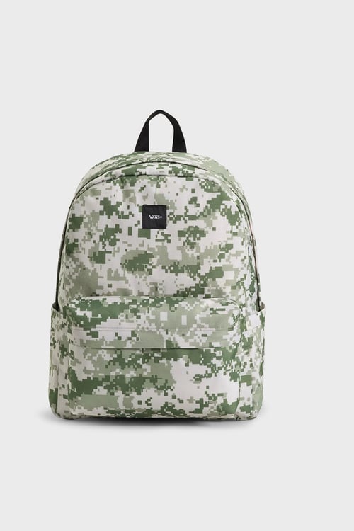 Old Skool Desenli Ayarlanabilir Askılı Sırt Çanta Unisex Sırt Çantası VN000H4WGCY1 YEŞİL-BEYAZ