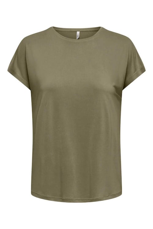Onlhannah Regular Fit Bisiklet Yaka Basic Kadın T Shirt 15371576 HAKİ