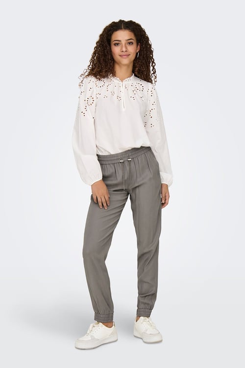 Onlkelda Regular Fit Normal Bel Lastikli Paça Cepli Jogger Kadın Pantolon 15203946 TAŞ