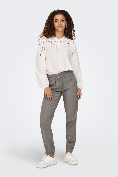 Onlkelda Regular Fit Normal Bel Lastikli Paça Cepli Jogger Kadın Pantolon 15203946 TAŞ