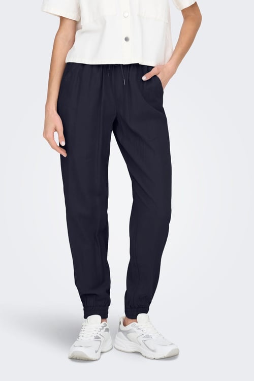 Onlkelda Regular Fit Normal Bel Lastikli Paça Cepli Jogger Kadın Pantolon 15203946 LACİVERT