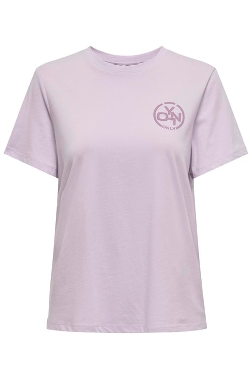 Onllotta Pamuklu Regular Fit Kadın T Shirt 15339251 LEYLAK