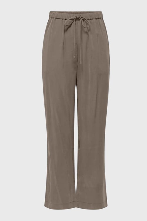 Onlmadeli Regular Fit Yüksek Bel Bağlamalı Kadın Pantolon 15371523 VİZON