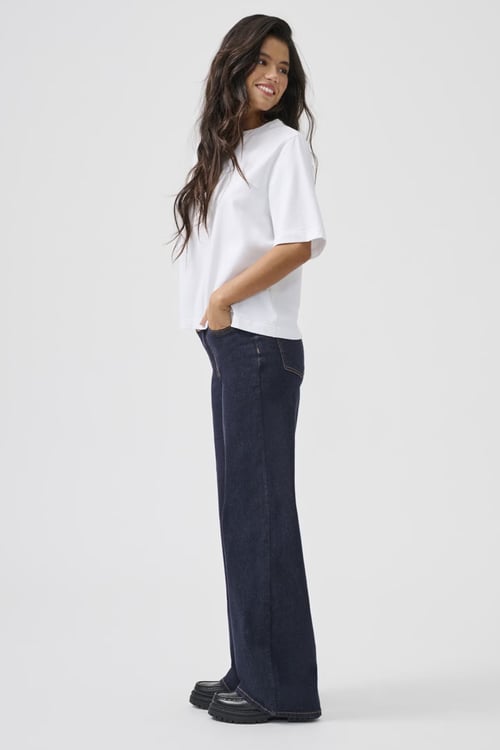 Onlmadison Yüksek Bel Geniş Paça Jeans Kadın Kot Pantolon 15352206 KOYU LACIVERT