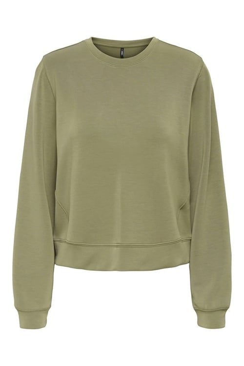 Onlmaya Pamuklu Regular Fit Bisiklet Yaka Kadın Sweat 15361163 Olive