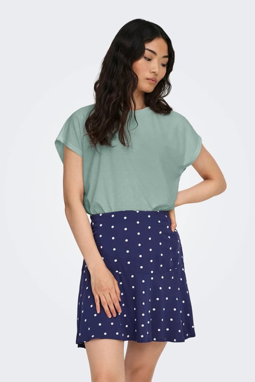 Onlmolly Relaxed Fit Bisiklet Yaka Kadın T Shirt 15368563 AÇIK YEŞİL