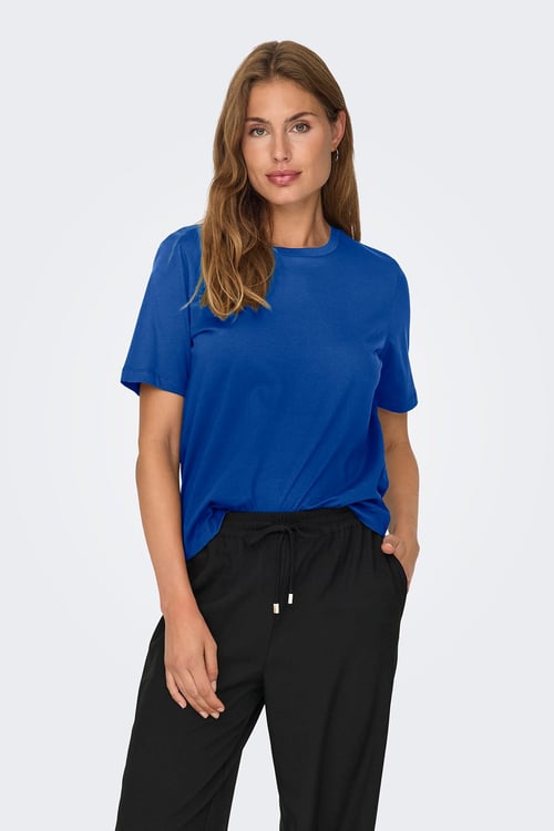 Onlonly % 100 Pamuk Regular Fit Bisiklet Yaka Kadın T Shirt 15270390 SAKS