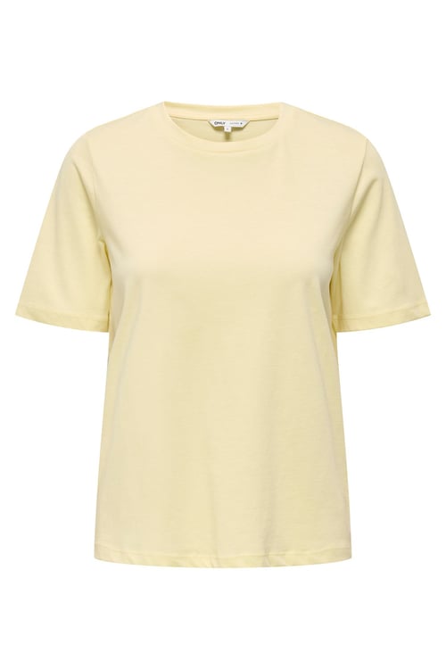 Onlonly % 100 Pamuk Regular Fit Bisiklet Yaka Kadın T Shirt 15270390 AÇIK SARI