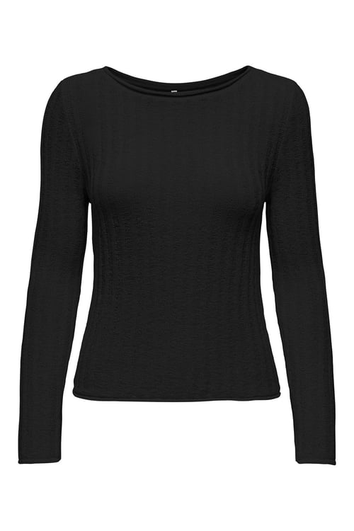 Onlpamela Slim Fit Bisiklet Yaka Örme Kadın Kazak 15363061 SİYAH