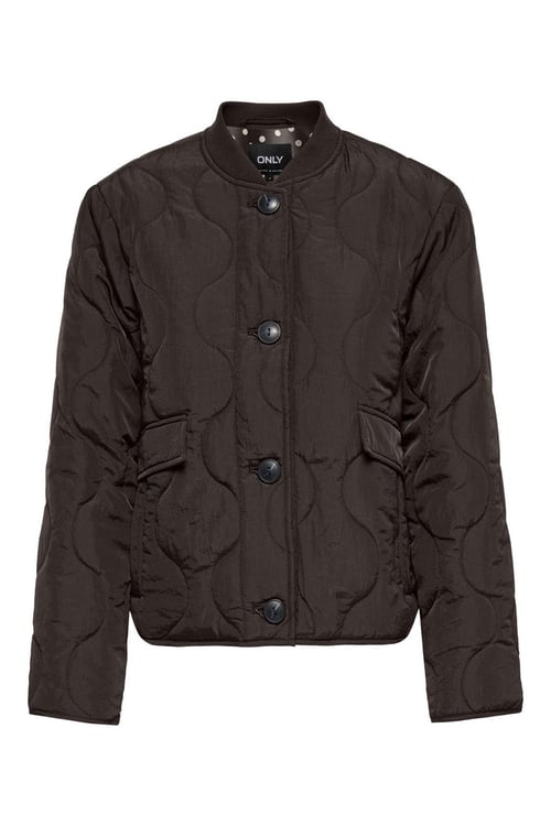 Onlsalsa Regular Fit Kolej Yaka Düğmeli Kadın Mont 15373694 KOYU KAHVE