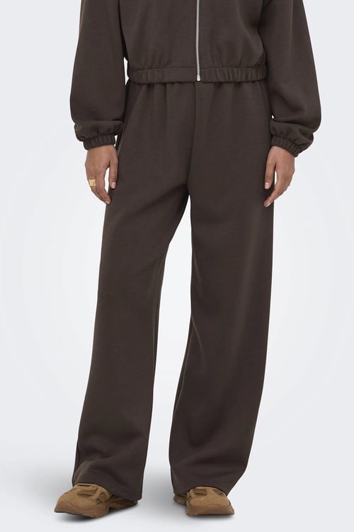 Onlscarlett Regular Fit Normal Bel Geniş Paça Kadın Eşofman Altı 15346400 KOYU KAHVE