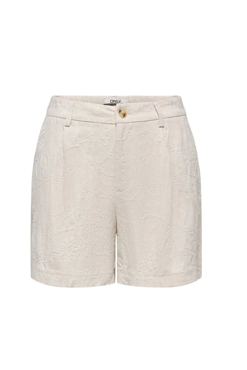 Onlsiesta Regular Fit Yüksek Bel İşlemeli Kadın Short 15374119 TAŞ
