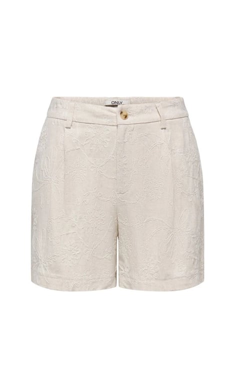 Onlsiesta Regular Fit Yüksek Bel İşlemeli Kadın Short 15374119 TAŞ