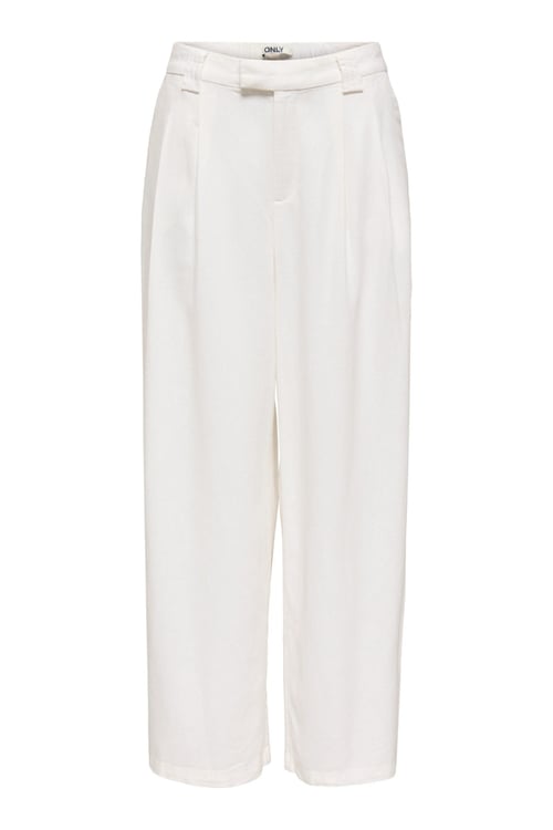 Onlsvea Keten Karışımlı Regular Fit Orta Bel Kadın Pantolon 15364120 KREM