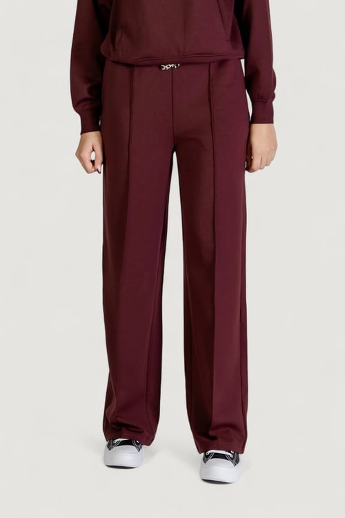 Only Onlalina Regular Fit  Normal Bel Düz Paça Bayan Pantolon 15364554 BORDO