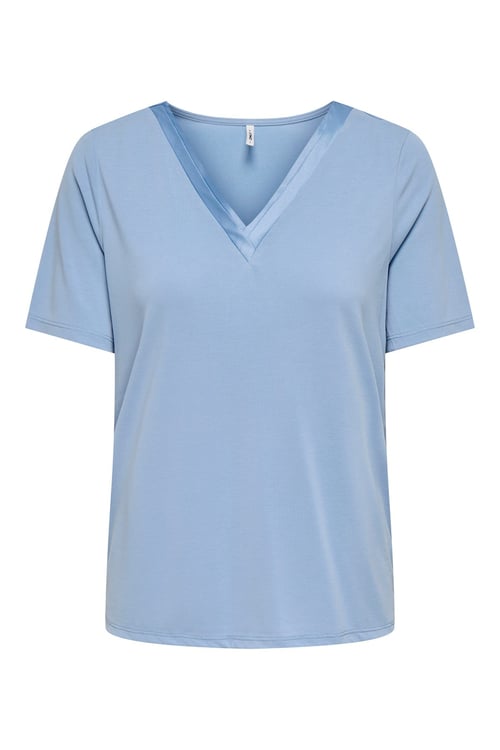 Only Onlfree Regular Fit Modal V Yaka Bayan T Shirt 15368626 AÇIK MAVİ