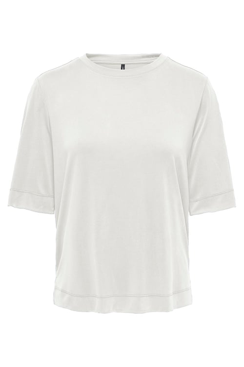 Only Onlhannah Relaxed Fit Bisiklet Yaka Bayan T Shirt 15348760 KREM