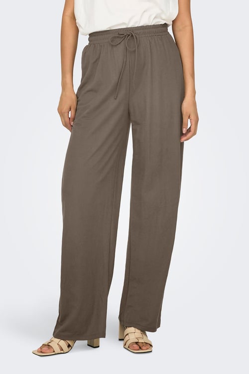 Only Onljany Regular Fit Yüksek Bel Geniş Paça Bayan Pantolon 15294429 VİZON