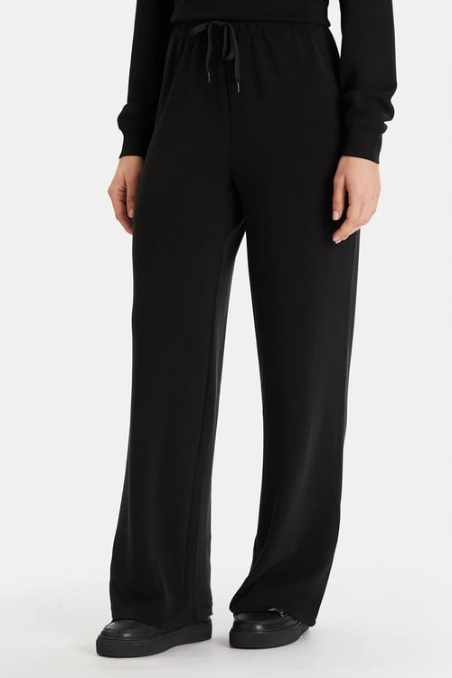 Only Onlmaya Regular Fit Normal Bel Geniş Paça Bayan Eşofman Altı 15361169 SİYAH
