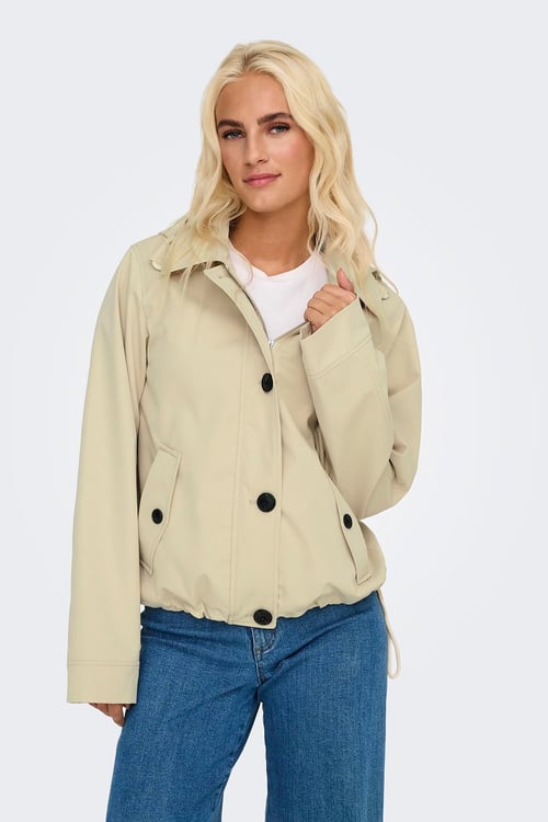 Only Onlnorma Regular Fit Kapüşonlu Bayan Trençkot 15342077 AÇIK BEJ