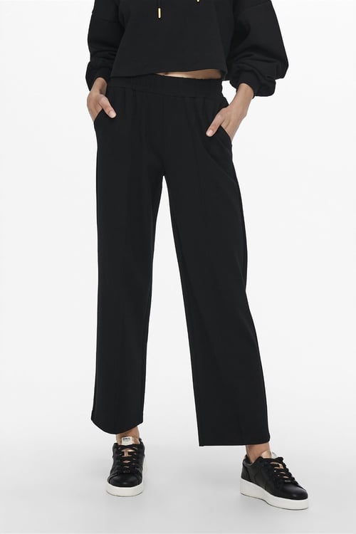 Only Onlpoptrash Oversize Fit Normal Bel Geniş Paça Çimalı Jogger Bayan Pantolon 15235076 SİYAH