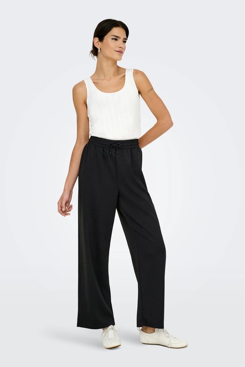 Only Onlscarlett Regular Fit Normal Bel Geniş Paça Bayan Eşofman Altı 15346400 SİYAH