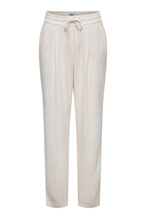 Only Onlsiesta Keten Karışımlı Regular Fit Düz Paça Bayan Pantolon 15348124 TAŞ