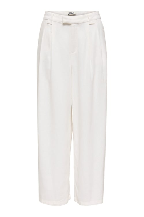 Only Onlsvea Keten Karışımlı Regular Fit Orta Bel Kadın Pantolon 15364120 KREM