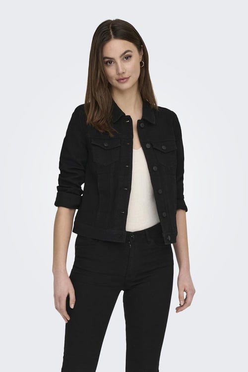 Only Onlwonder Pamuklu Regular Fit Kadın Kot Ceket 115243147 KÖMÜR
