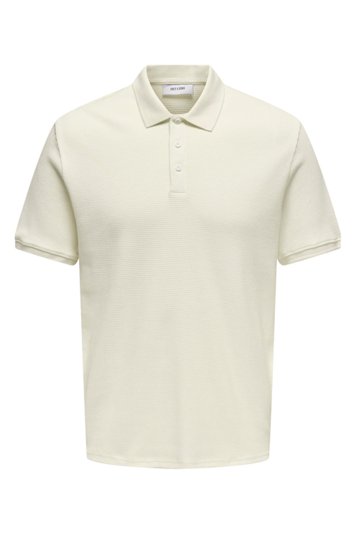 Only & Sons Onsderek % 100 Pamuk Regular Fit Düğmeli Erkek Polo Yaka T Shirt 22032827 KREM