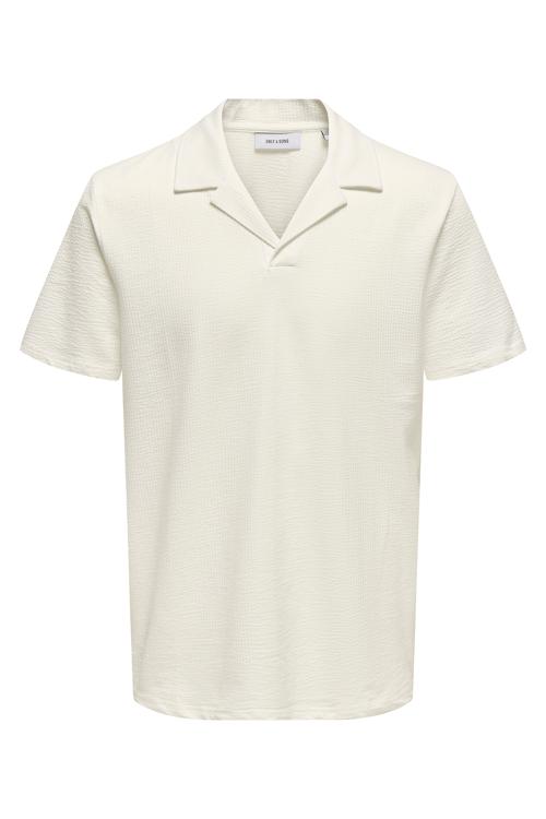 Only & Sons Onskian Streç Pamuklu Regular Fit Erkek Polo Yaka T Shirt 22032818 BEYAZ